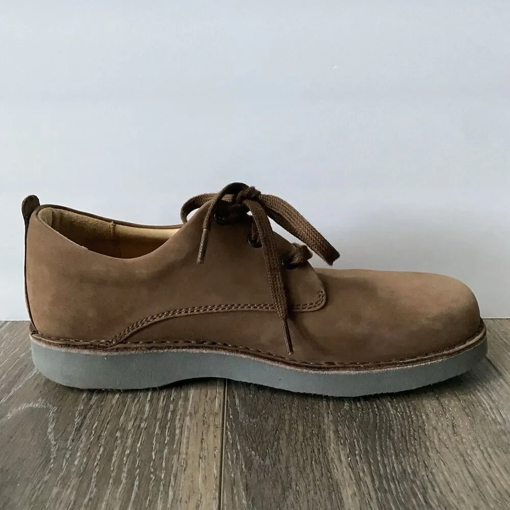 Samuel Hubbard Free Shoes Mens 10 Brown Nubuck Leather Oxford Vibram Comfort